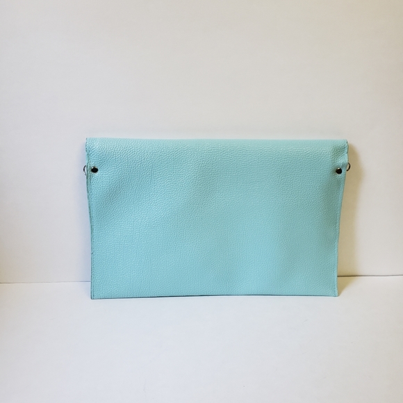 new H&M teal crossbody handbag and clutch NWOT - Picture 8 of 9